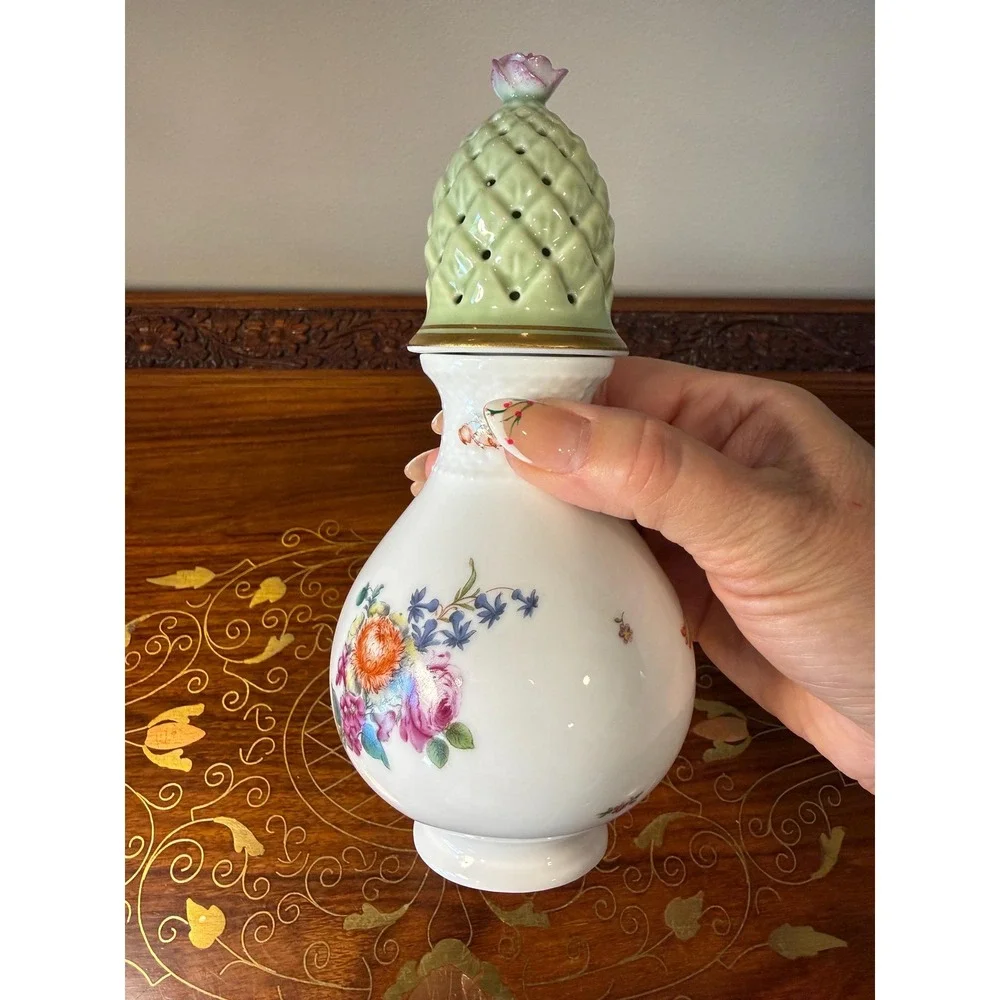 Vintage Bernardaud‎ Limoges Sugar Shaker - Floral Porcelain